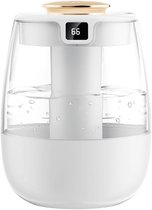 Slaapkamerbevochtiger - 1,8L - Luchtbevochtiger met koele mist - Met nachtlampje - Huis en planten - Babykamerbevochtiger - Stil - Waterloze automatische uitschakeling - (Wit)