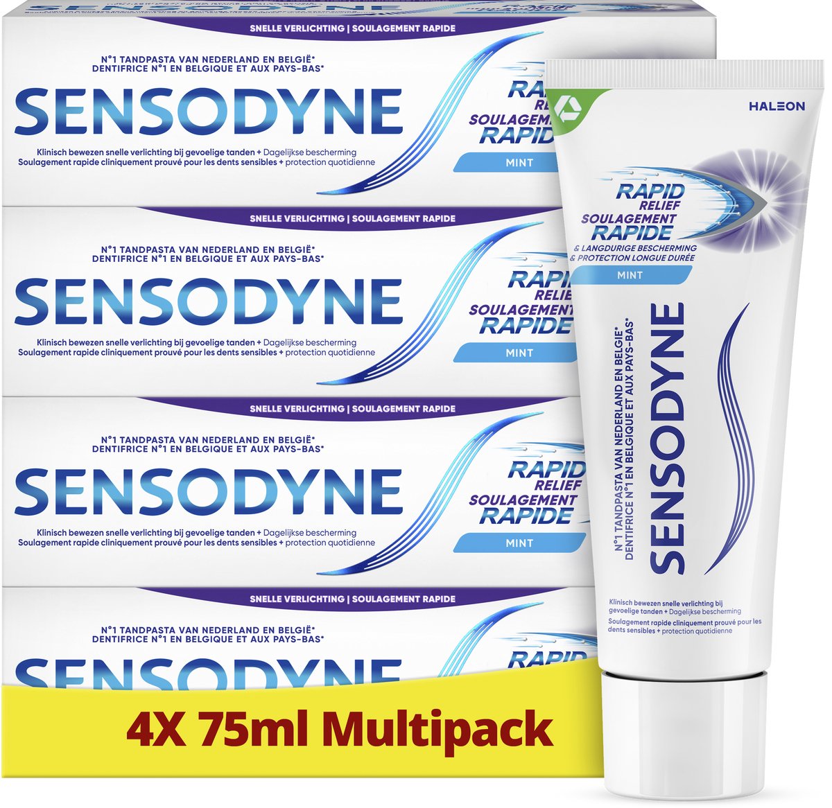 Sensodyne Rapid Relief tandpasta voor gevoelige tanden 4x75ml