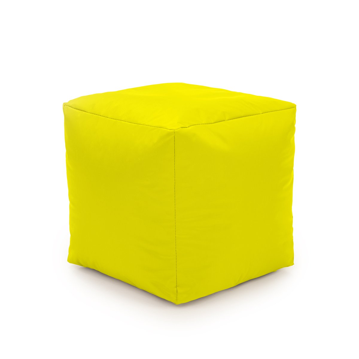 Drop & Sit - poef - robuust nylon - geel 50x50x40