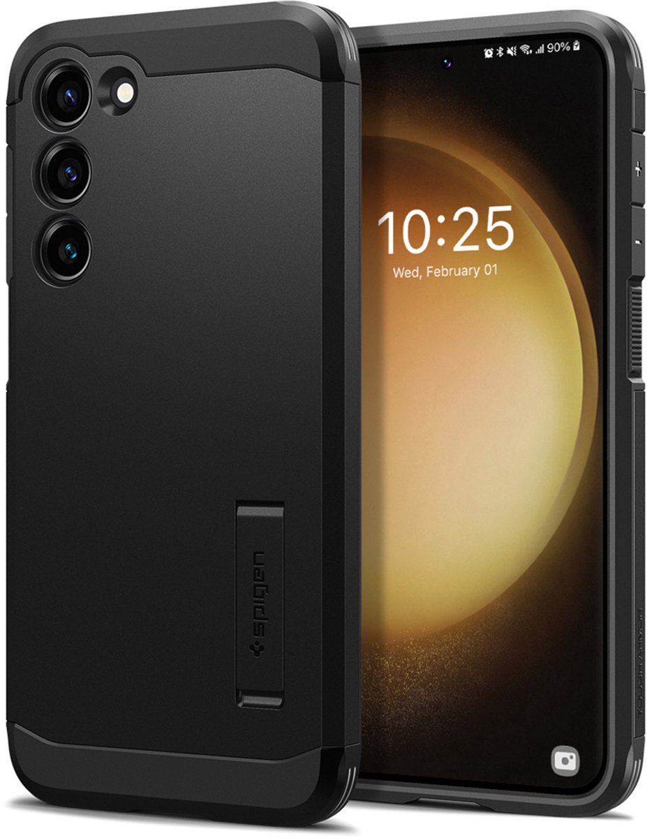 Spigen Tough Armor Hoesje Geschikt voor Samsung Galaxy S23 Back Cover Zwart