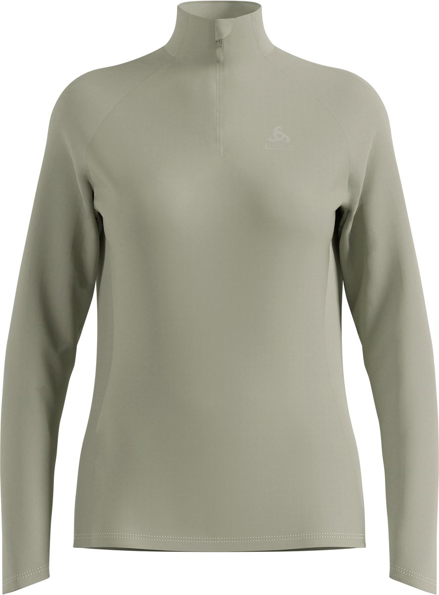 Odlo Essential Ceramiwarm Midlayer 1/2 Zip Dames - Beige - Maat L
