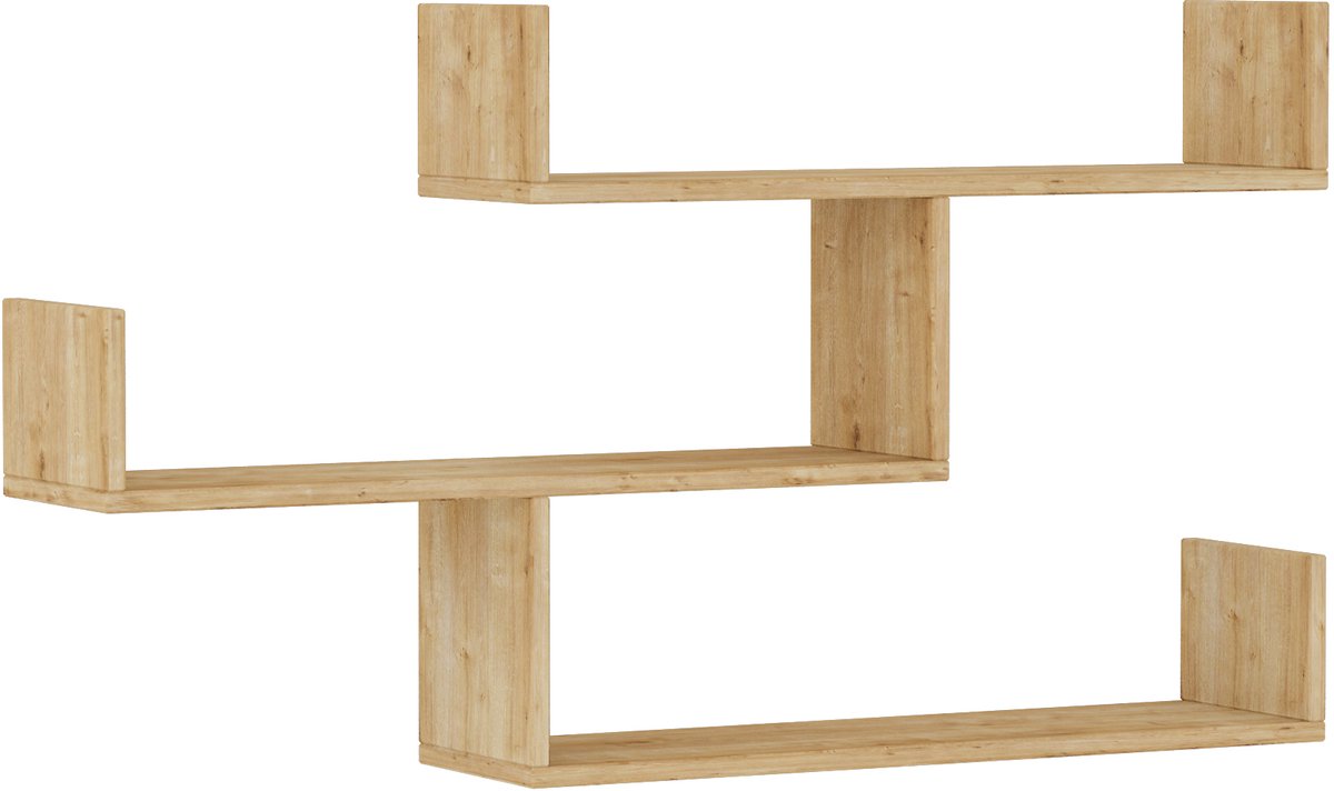 Hocus Picus Boekenkast 3 Planken - Eiken - 120x22x67 cm