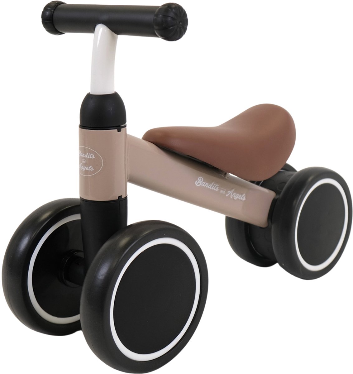 Bandits & Angels Loopfiets Little Starter Sand Beige vanaf 1 Jaar voor Jongens en Meisjes - Metaal - Beige Loop Fiets - Compact en Veilig voor Binnen en Buiten