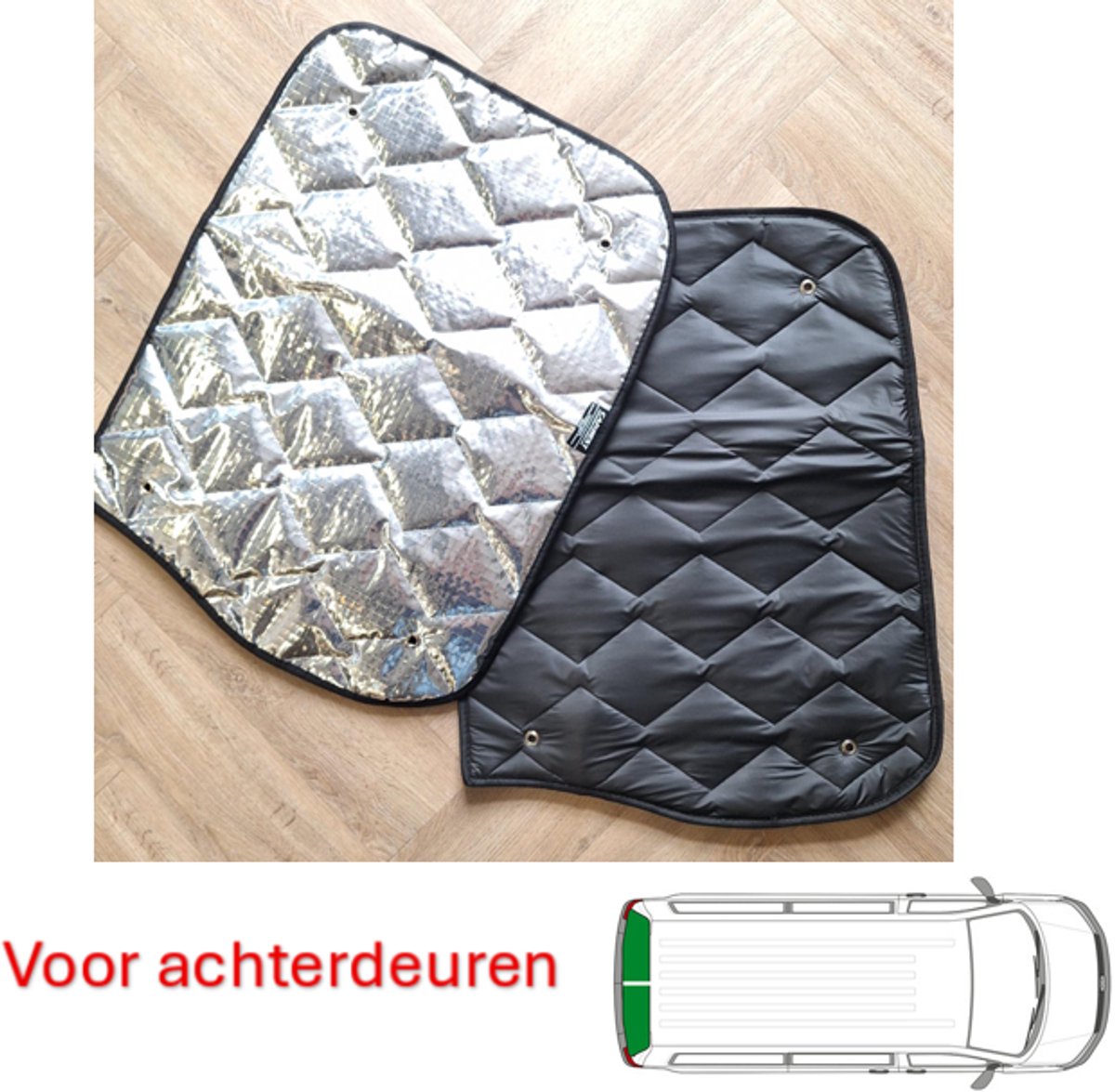 Raamisolatie Achterdeuren Ford transit Black Line uitvoering Vanaf 2015 (2 Delig)
