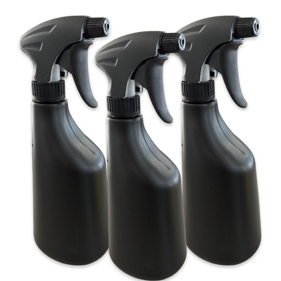 Maus vaporisateur vaporisateur noir - pulvérisateur de plantes 3 pièces avec gâchette - professionnel - avec échelle