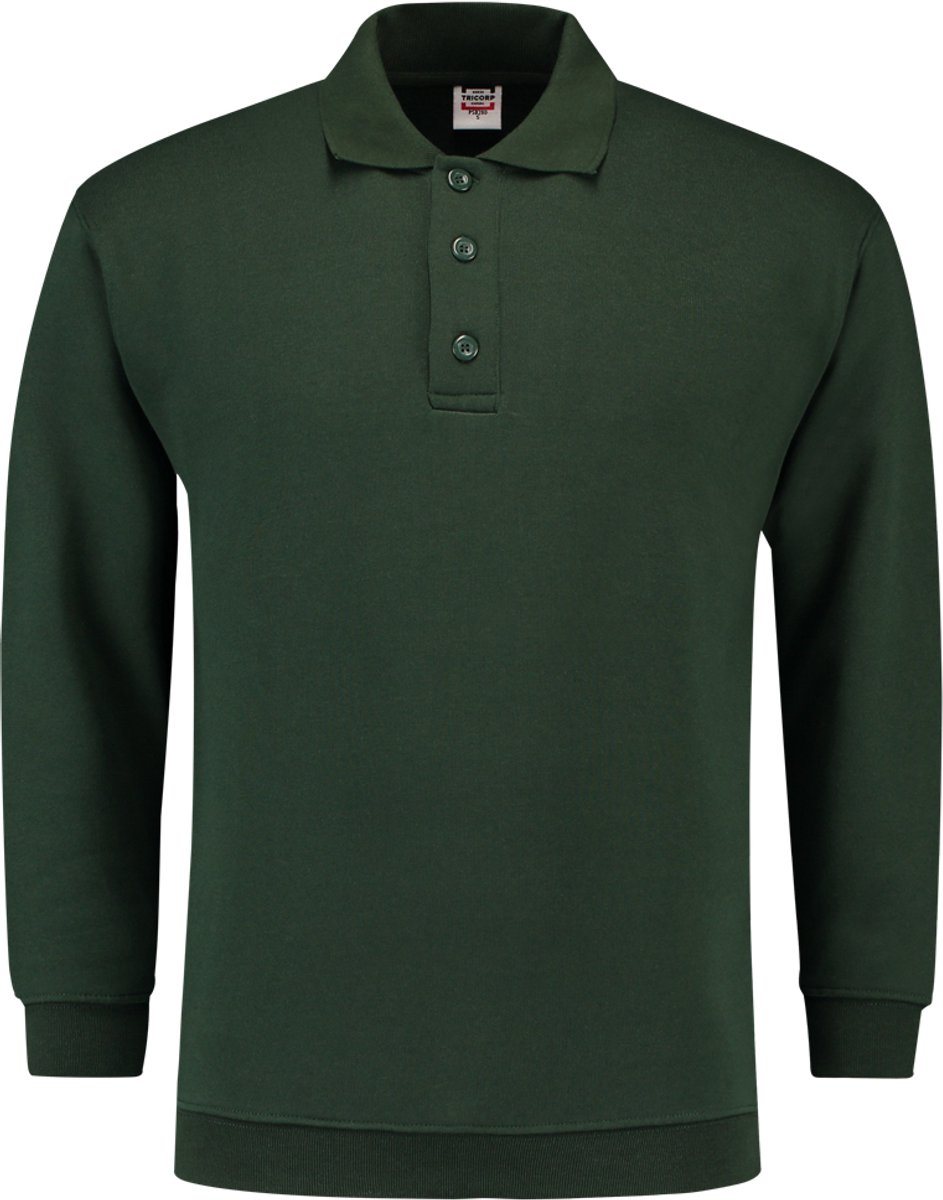 Tricorp Polo Sweater Boord  301005 Flessengroen  - Maat 5XL