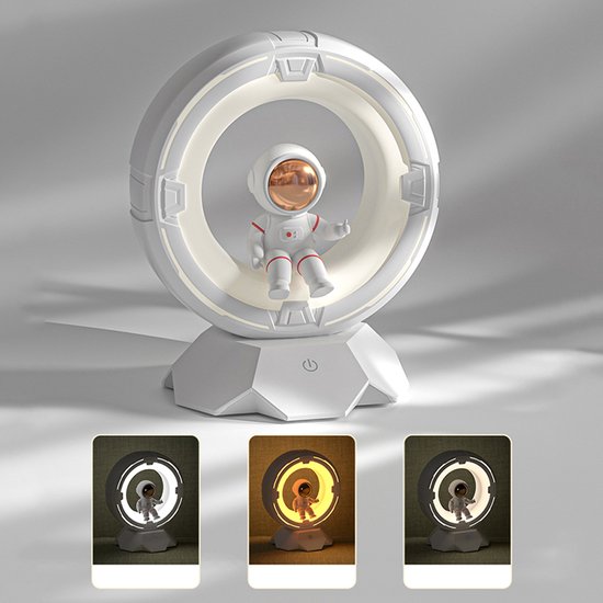 Foto: Astronaut ball lamp kleur wit led nachtlamp voor kinderen tafellamp met warm licht decoratie voor slaapkamer usb aansluiting