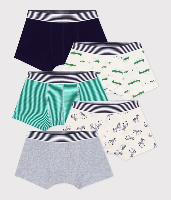 Ensemble Petit Bateau avec boxer en coton à imprimé animal pour enfant