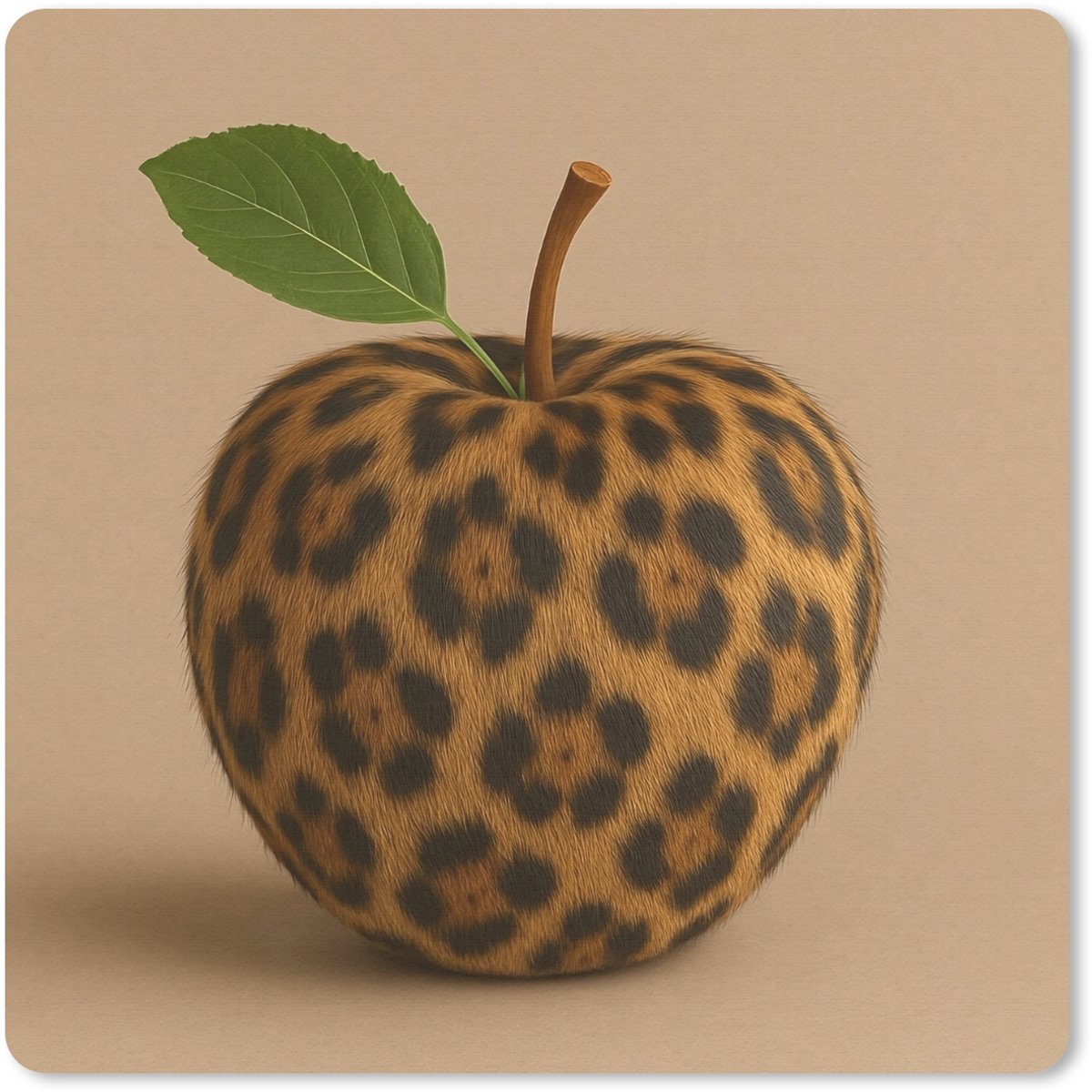 Muismat 30x30 cm - Mousepad Appel - Panter - Blaadje - Groen - Muismatten