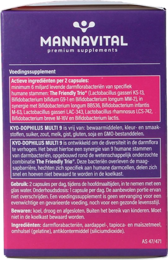 Mannavital Kyo dophilus multi 9 60 Capsules