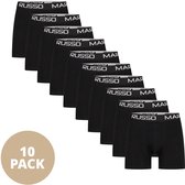 Mario Russo Boxershorts - Boxershort heren - Onderbroeken heren - 10-pack - XL - Zwart
