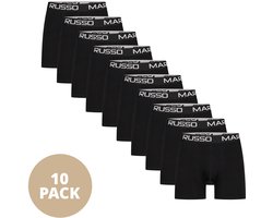 Mario Russo Boxershorts - Boxershort heren - Onderbroeken heren - 10-pack - XL - Zwart