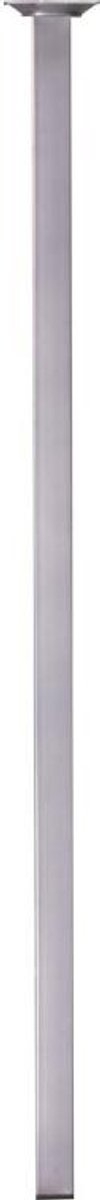 Meubelpoot - Vierkant - Aluminium - Zilver - 2,5x2,5x75 cm