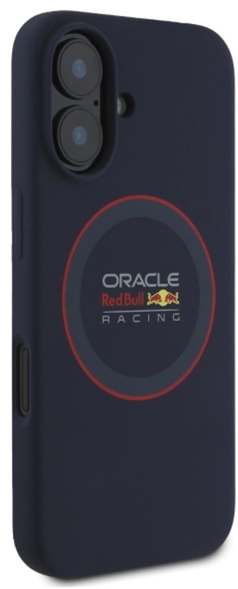 Red Bull Racing Silicone Red Ring Back Cover hoesje met MagSafe voor Apple iPhone 16 - Donkerblauw van Red Bull Racing — afbeelding 2