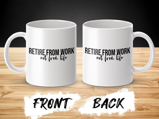 Pensioen Mok, Grappige Pensioen Cadeau, Retire From Work Not From Life Mok, Nieuwe Baan Mok, Koffie Mok Cadeau Idee