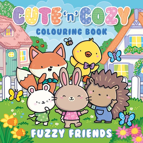 Cute 'n' Cozy Colouring Book- Fuzzy Friends - cover