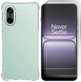 Coque et Glas antichoc pour OnePlus Nord CE 5 - Transparente - Coque arrière antichoc avec Protection appareil photo - Casemania + 2 protections d'écran en verre