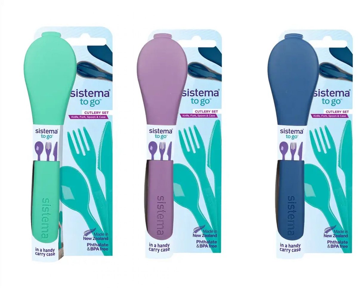 sistema to go bestekset met mes, vork en lepel