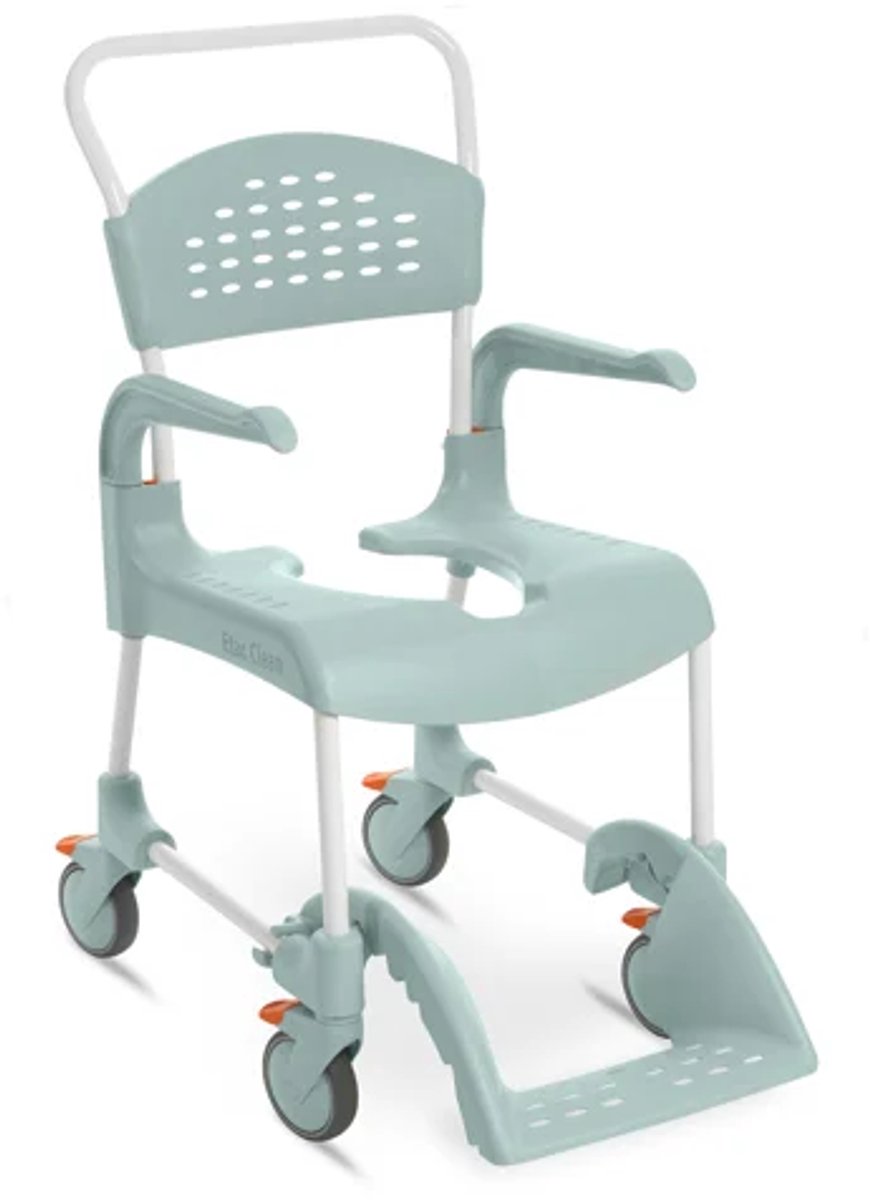 Goedkoopste Verrijdbare Douchestoel Etac Clean Groen - 44 cm 4 blokkerende zwenkwielen, lagoon groen