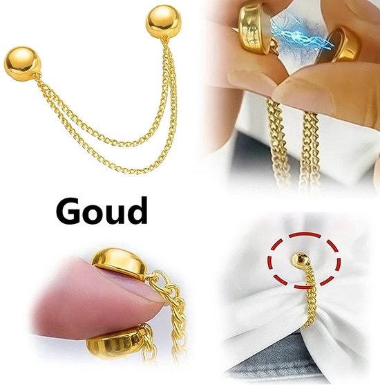 Foto: Magnetische broek t shirt kleding clip i broekpijp verkorter i taille versmaller i kleding gesp i goud