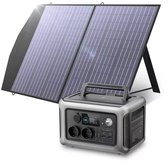 Zonnepaneel inclusief Draagbaar Powerstation - Noodstroom - Inclusief accu 299Wh - Camper - Vakantie - Boot - 100 Watt paneel - 600W AC output - Zonnepaneel inklapbaar