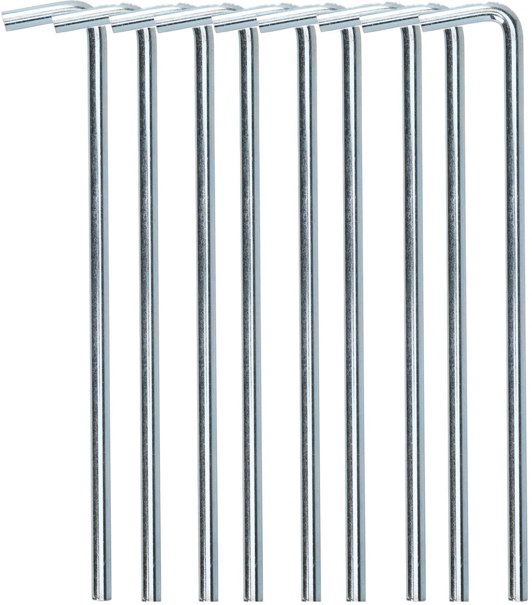 Redcliffs tentharingen - pennen - 200x - zilver - metaal - 23 cm - voor diverse ondergronden - camping - kamperen