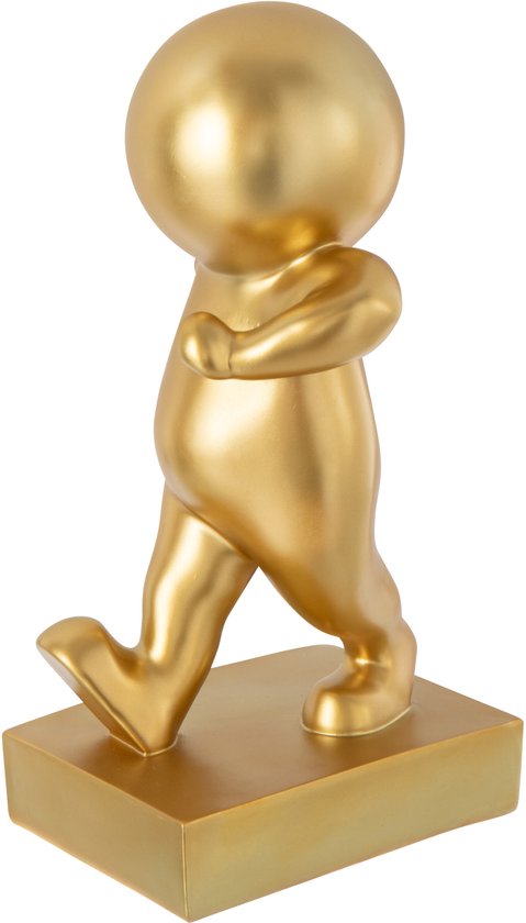 J-Line decoratie Marcel Wandelend - polyresin - goud