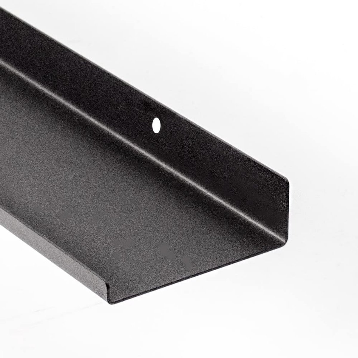 MILUKA Afbeeldingslijst 110 cm lang, set van 2 wandplanken, metaal, zwart, modulaire en uitbreidbare wandplanken voor decoratie, fotolijst, modern zwevend rek voor organizer en wanddecoratie
