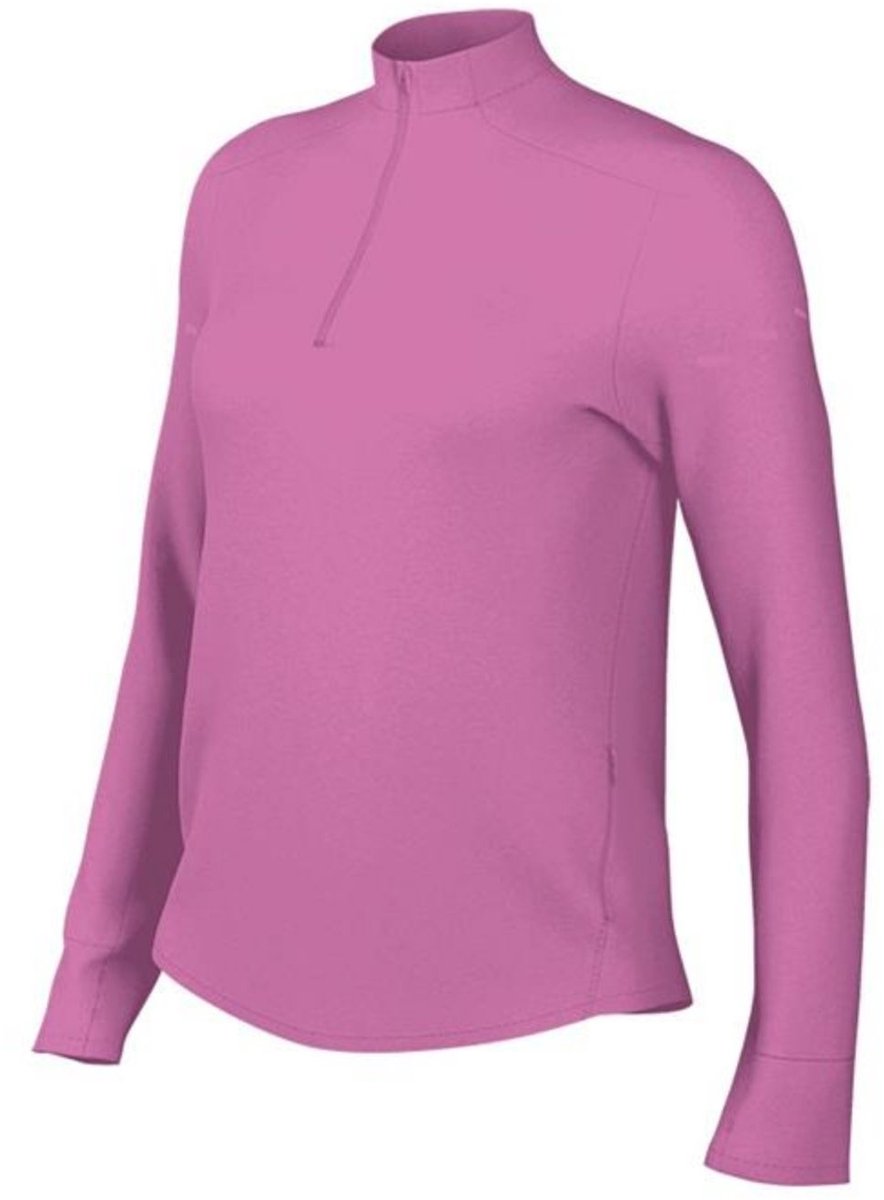 Nike Swift Dri-Fit Half Zip UV Sportshirt Dames M Roze