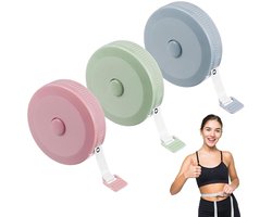 3pcs tape measure - tape measure body 200cm - tape measure sewing supplies - body label - cutting tape centimeter tape measure - double-sided tape measure - meten van lengte - taille meten