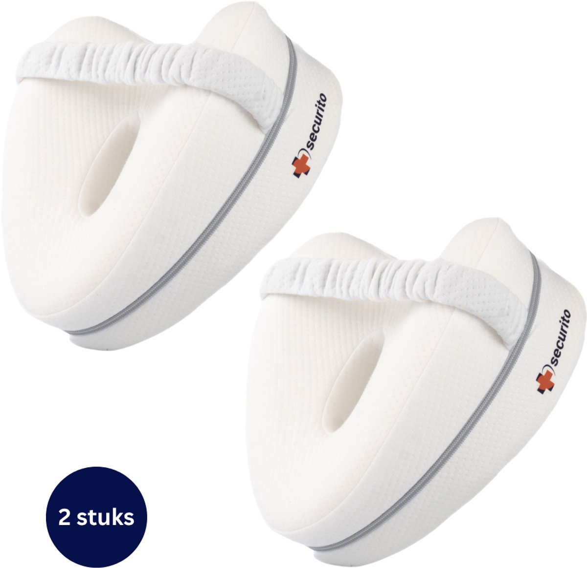 Kniekussen - Set van 2 - Orthopedisch Beenkussen voor Zijslapers – Kniekussen voor in bed met Traagschuim – Ergonomisch Comfort