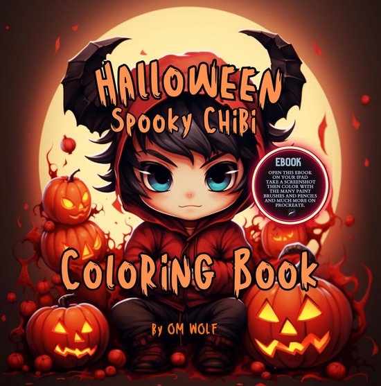 Halloween Spooky Chibi Coloring Book - cover