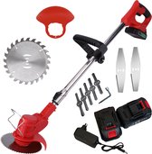 Kantenmaaier - Grastrimmer - Bosmaaier - Incl. 2 accu's en lader - Rood