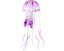 EYVRPAU 1 stuk decoratie voor aquarium, lichtgevende kwallen, kunstmatige kwallen, lichtgevende ornamenten voor aquaria, lichtgevende ornamenten van siliconen, realistische onderwatersfeer in het