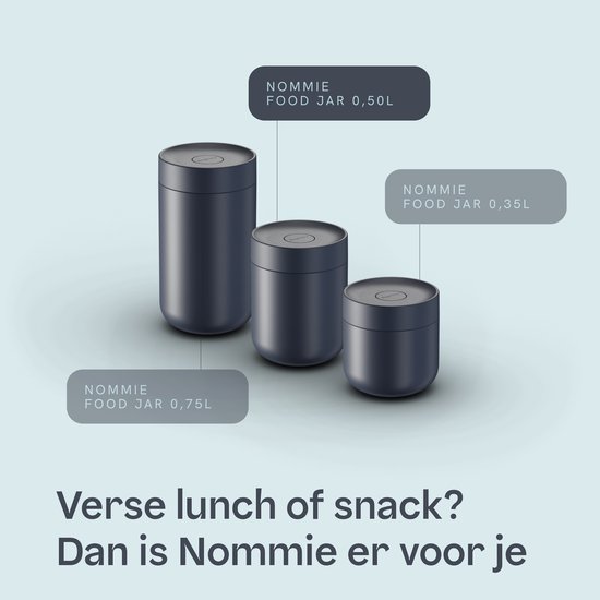 BergHOFF Home Nommie – Boîte à lunch Thermos 0 l – Boîte à lunch Thermos étanche – Garde au chaud ou au froid pendant 6 heures – Isolation à double paroi – Boîte alimentaire étanche – Acier inoxydable – Lavable au lave-vaisselle – Bleu marine