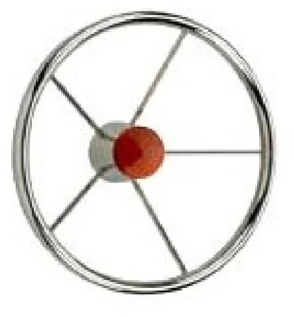 Stuurwiel 5 spaaks RVS diameter 37cm SV.E