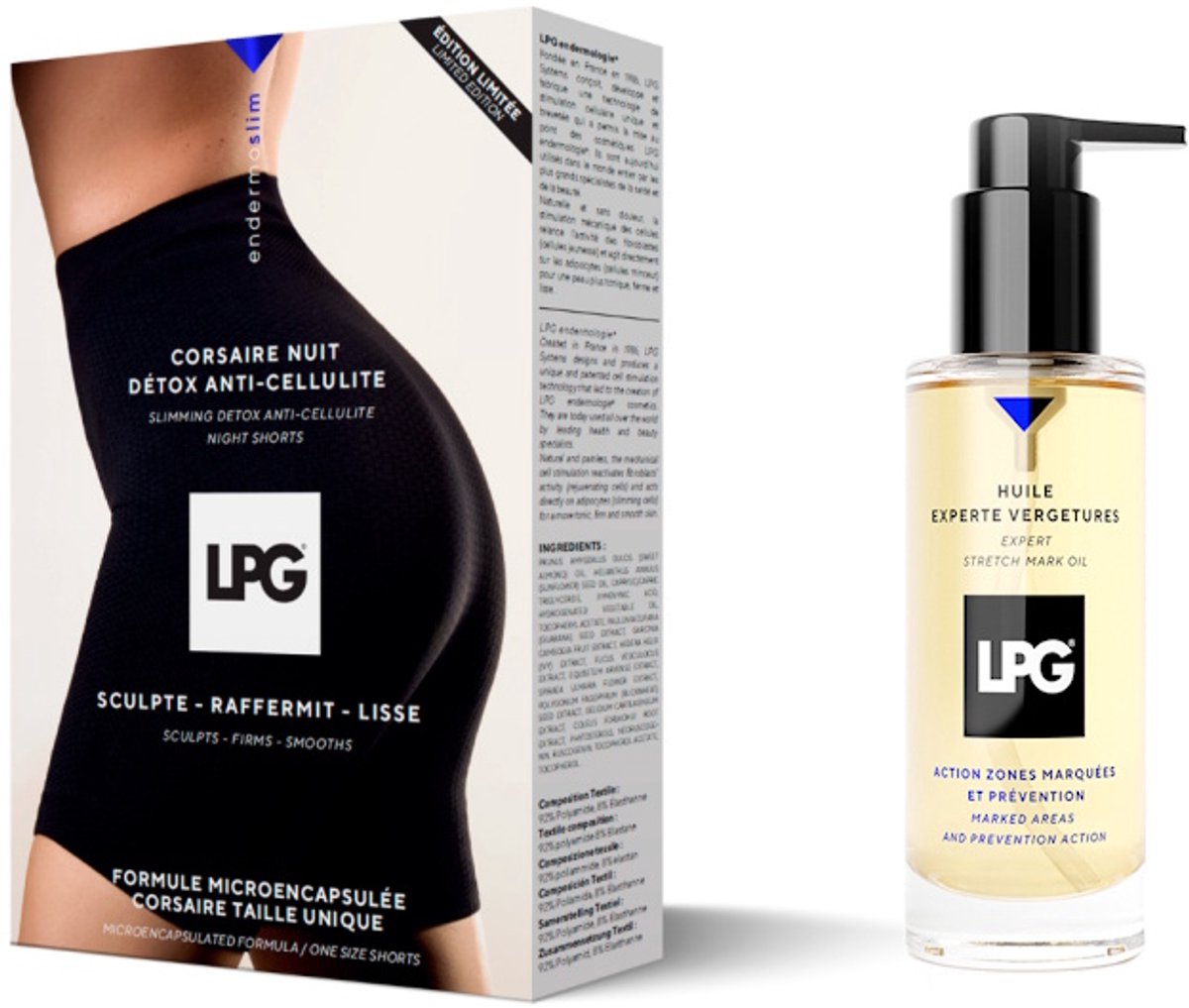 LPG - Endermologie - combipack - corsaire nuit detox + expert stretch mark oil 100 ml