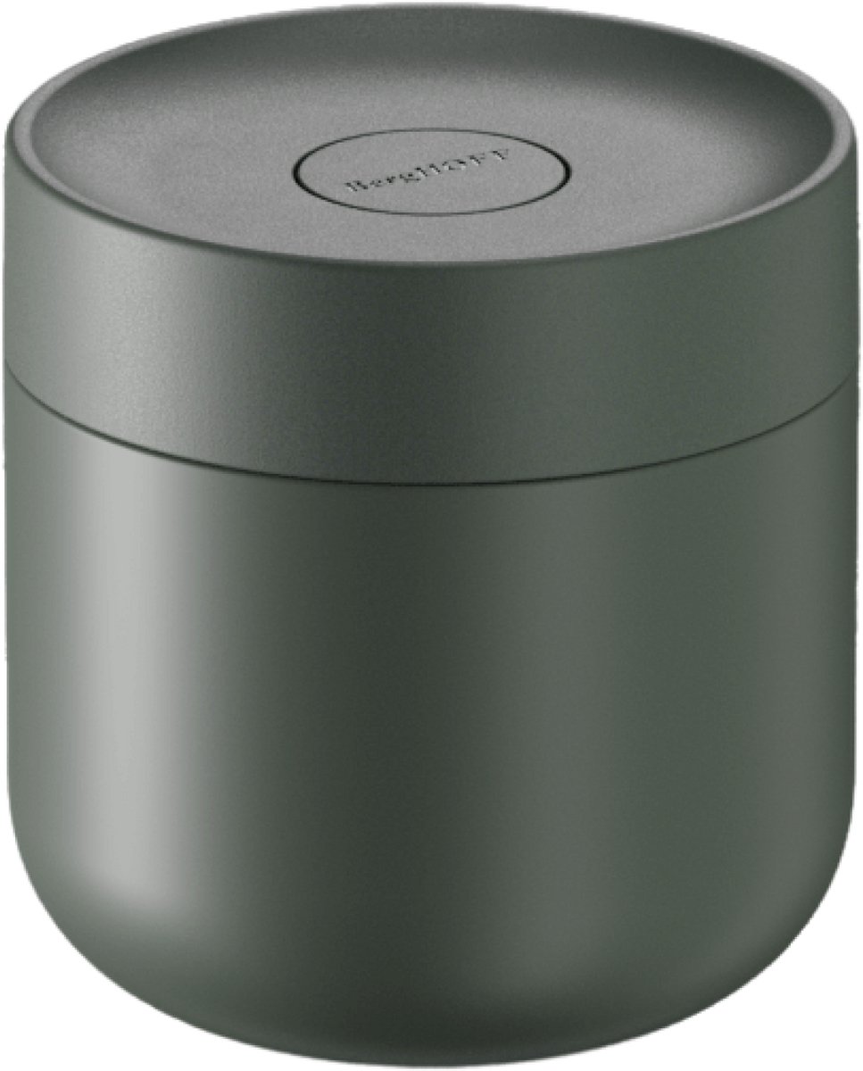 BergHOFF Home Nommie – Thermos Lunchbox - Food Jar 0.35L – Lekvrije Yoghurtbeker To Go – Isoleerbeker voor Soep - Dubbelwandige Isolatie - RVS Thermische Voedselcontainer – Houdt 6u Warm/Koud – Khaki