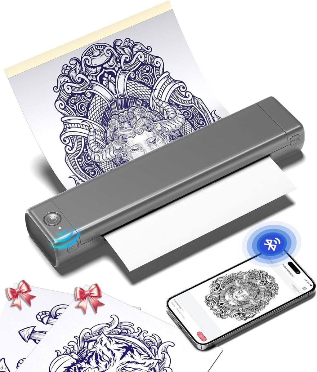 DD® Tattoo Stencil Printer - Thermische Printer - Tattoo Printer - 35x7x4cm - Grijs