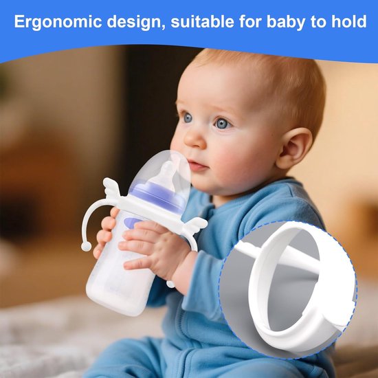 Babyfles-handgrepen, flessengreep, siliconen babyflesgreep