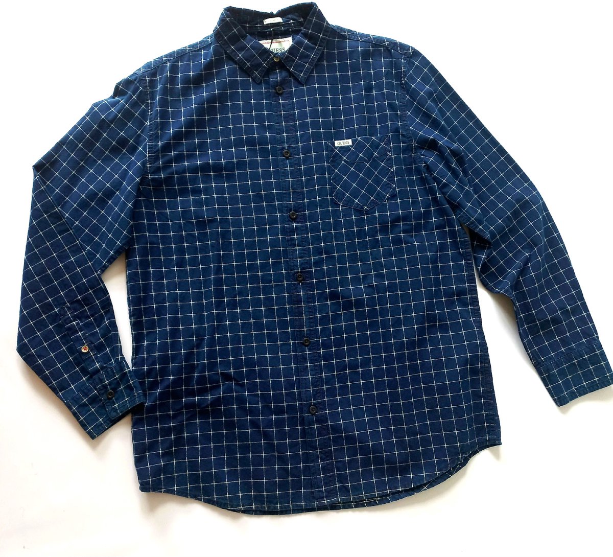 Guess Ronnie overhemd Heren Blauw S