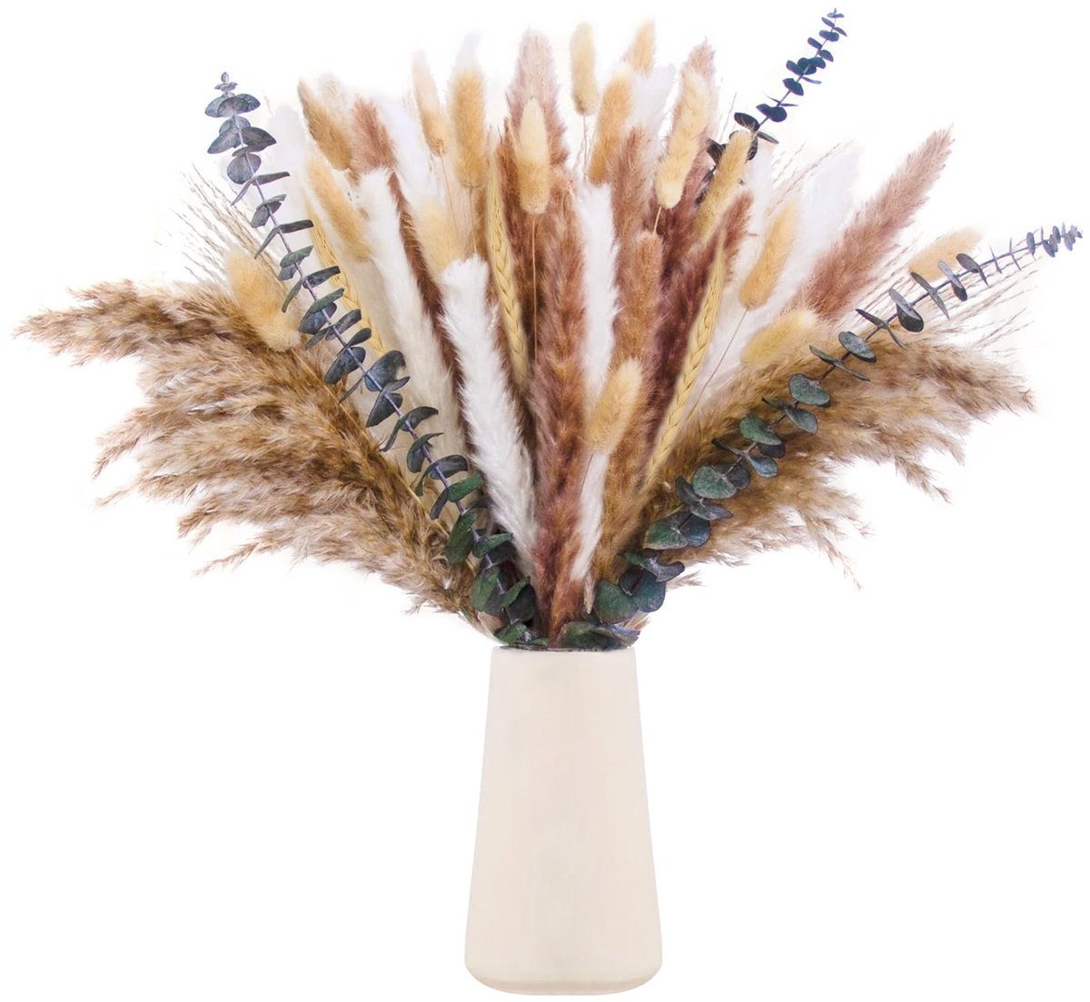 Ibenzoa® Prachtig Pampasgras Droogbloemenboeket voor Boho-Stijl Decoratie in Huis, Woonkamer en Eetkamer