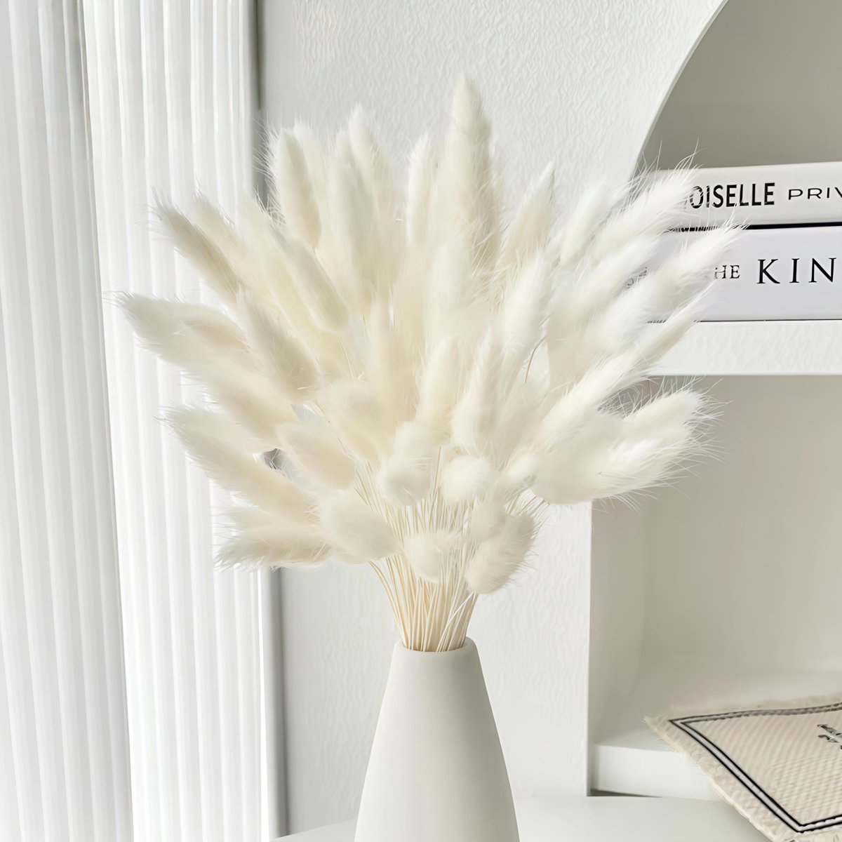 Ibenzoa® Decoratief Pampasgras Set van 120 Stuks voor Natuurlijke en Boho Stijl Decoratie