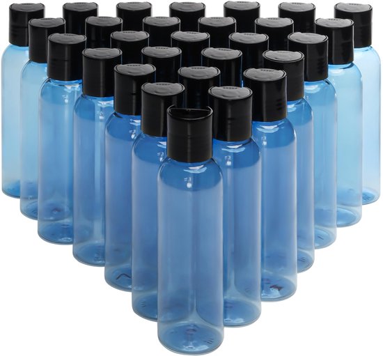 30 stuks plastic flessen om te vullen, 120 ml vloeibare flessen met disc-top-flip-dop, klapdeksel, lege flessen, reisflessen om te vullen voor cosmetica, shampoo, douchegel, crème van BENECREAT — afbeelding 2
