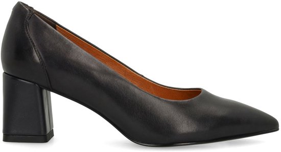 No Stress - Dames - Donkerblauwe leren pumps - Maat 36
