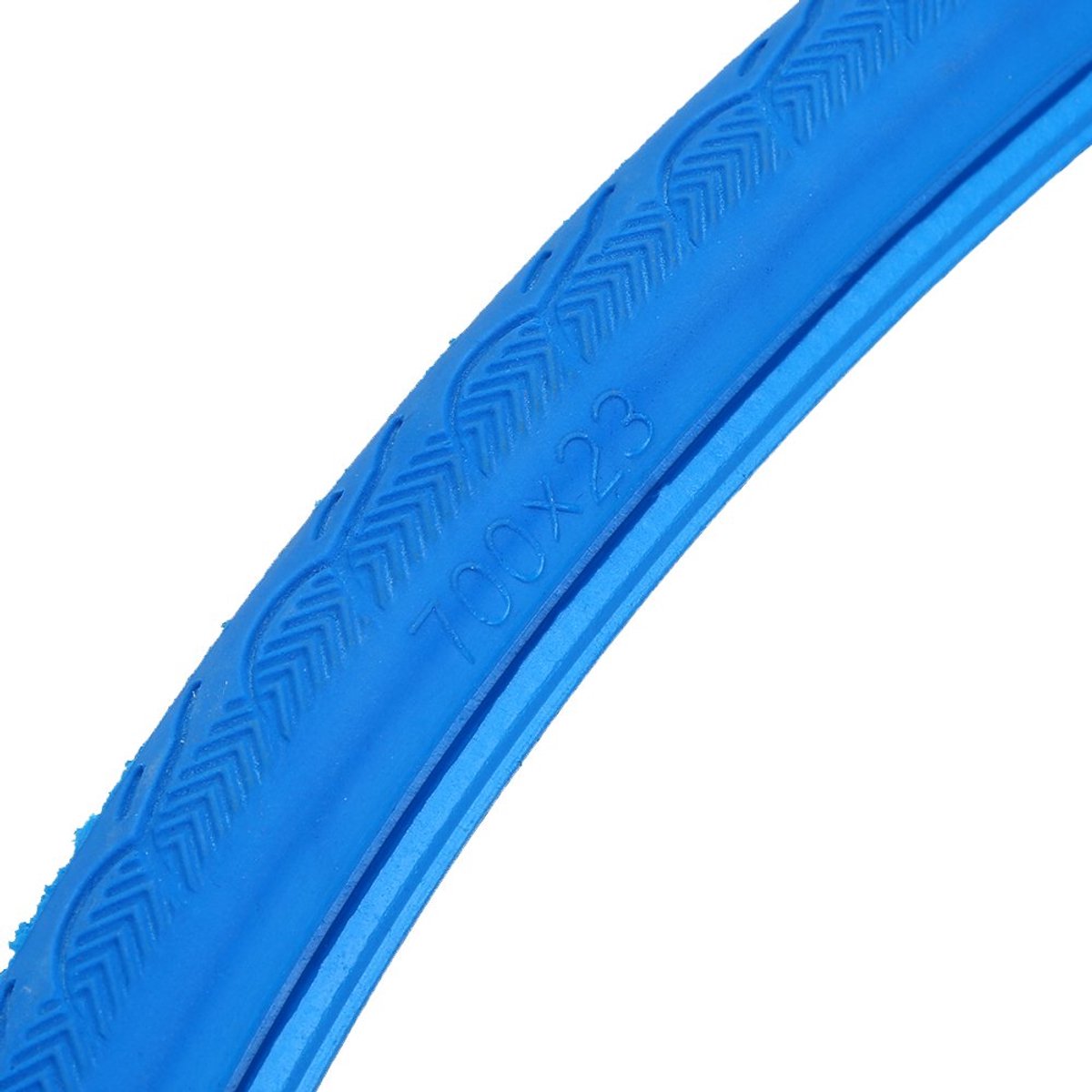 Massieve blauwe fietsbanden van 700x23c voor racefietsen en fixed gear, tubeless ontwerp voor duurzaam en lekvrij rijden