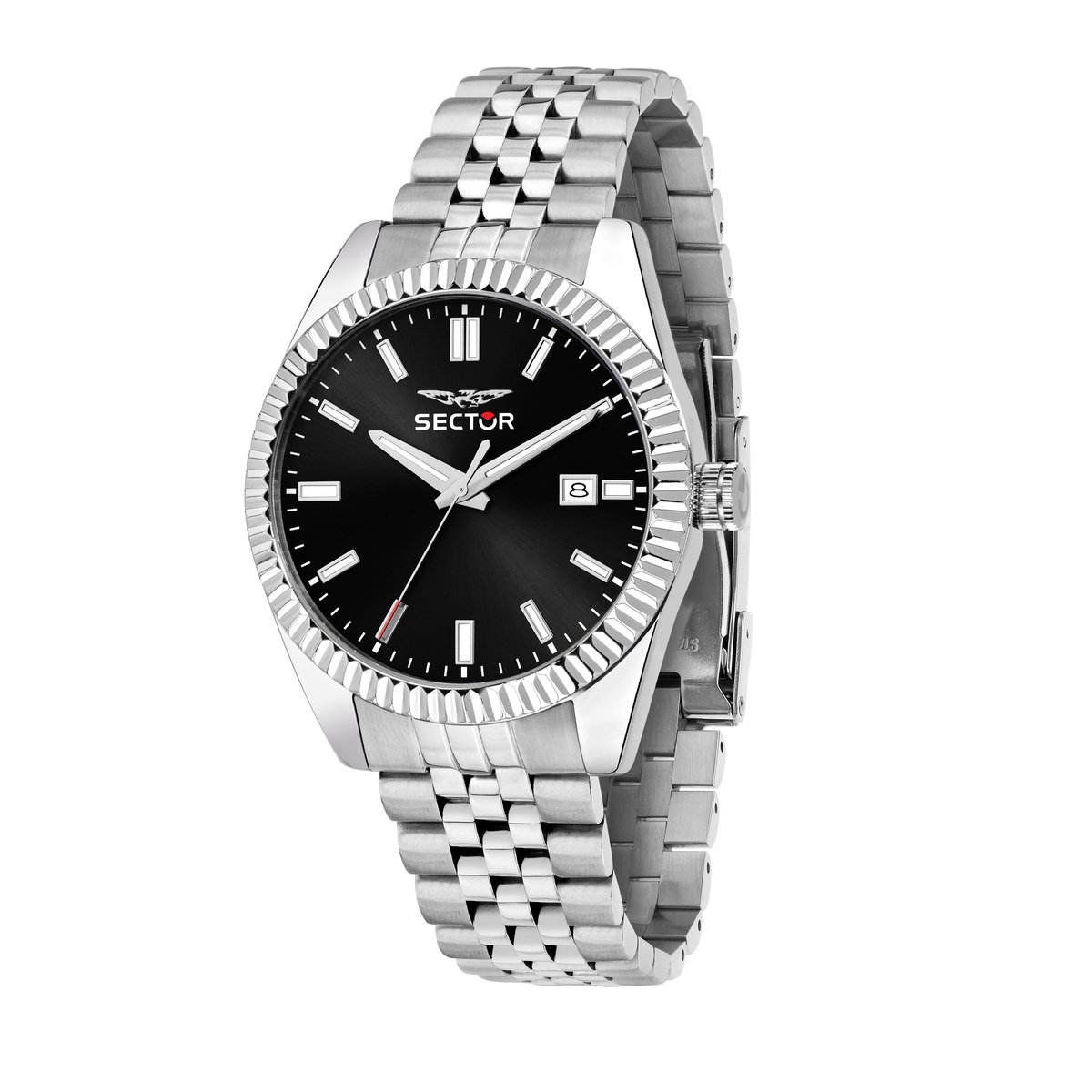 Sector - No limits - R3253240015 - watch - collection 240 - zilverkleurig - zwart - herenhorloge - 41 MM