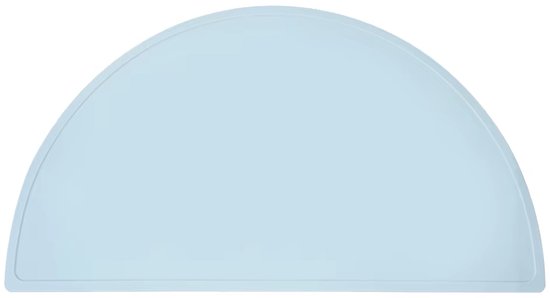 Set de table demi-rond bleu clair en silicone.