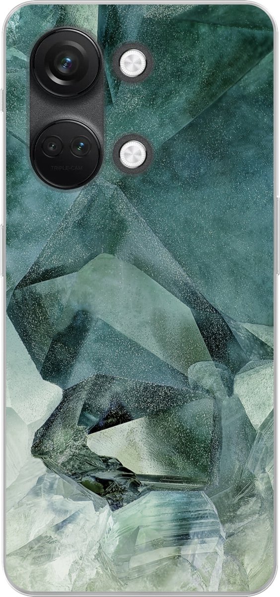 Telefoonhoesje Geschikt voor OnePlus Nord 3 hoesje - Kristal - Natuursteen - Luxe - Siliconen Telefoonhoesje Telefoonhoesje