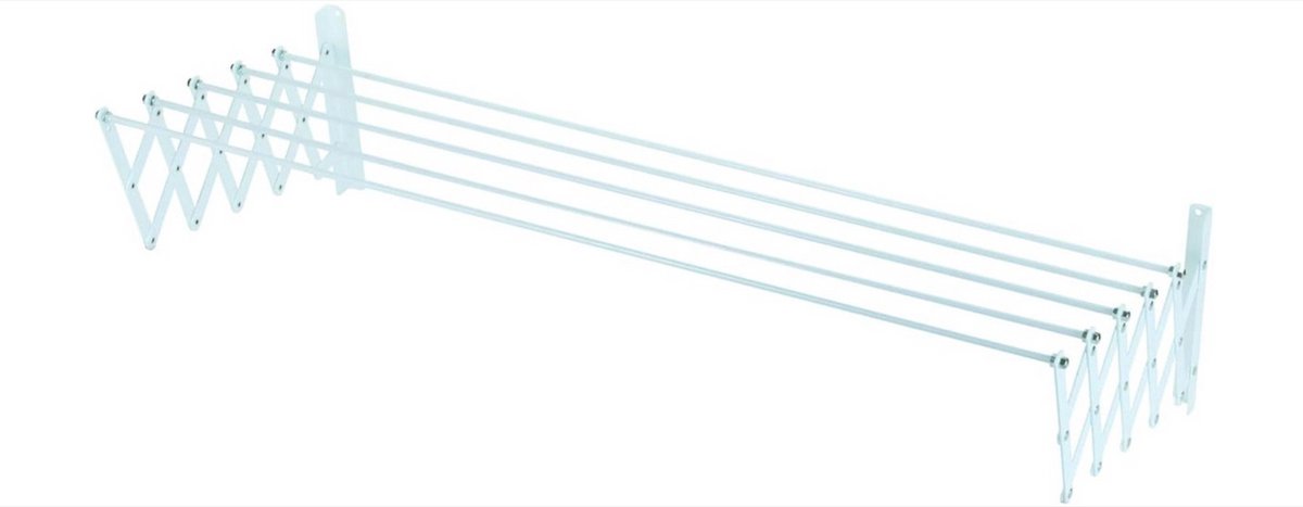 WNHB® Wandgemonteerde Uitschuifbare Kledingdroger 160 cm - Stalen Wasrek voor Binnen en Buiten